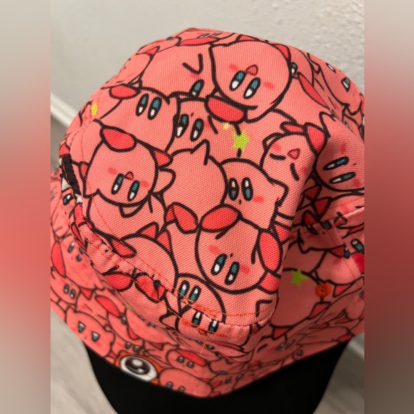 Mario brothers Kirby bucket hat, pink, unisex - Picture 4 of 9